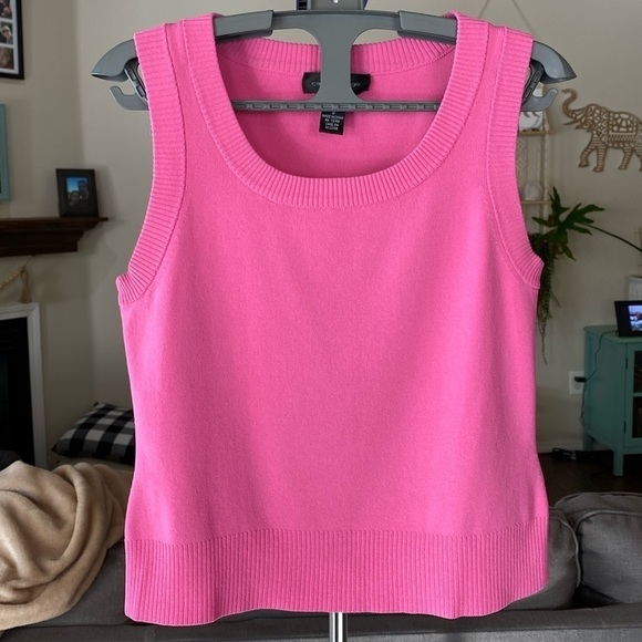 Cable & Gauge Hot Pink Ribbed Knit Sweater Vest Size Small - Picture 15 of 17